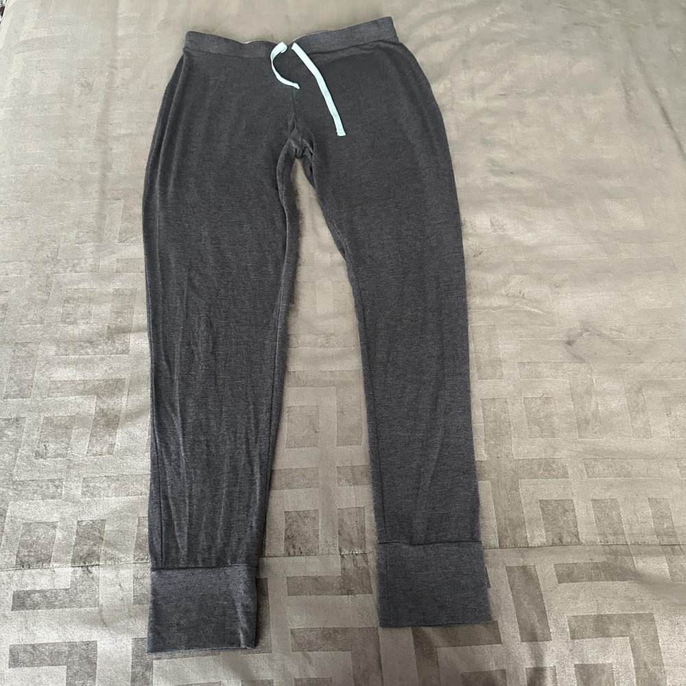 Gilligan & O'Malley Pajama Pants Womens S‎ Gray Jersey Knit Drawstring Sleep